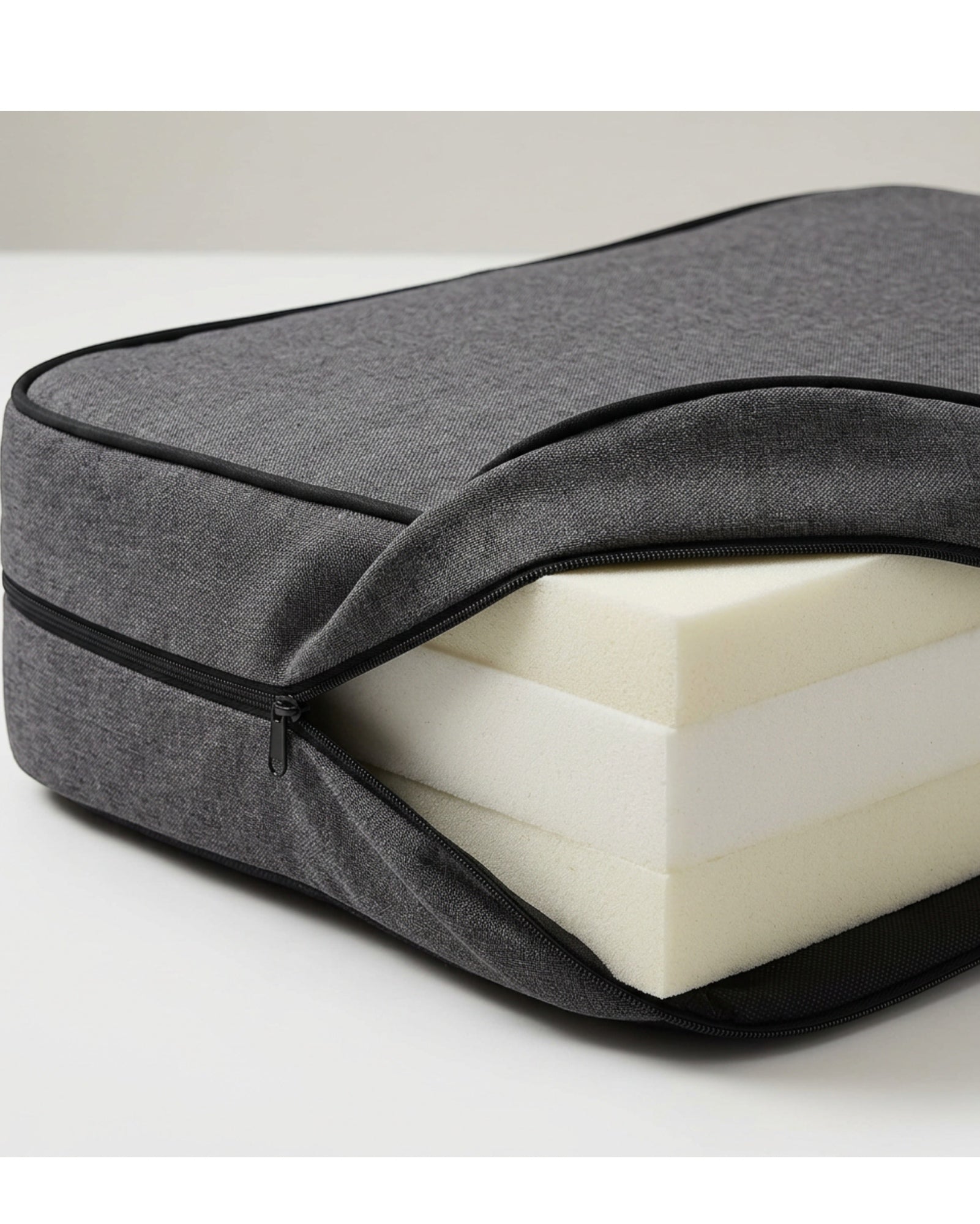 Fznex Large Layered Foam Dog Bed 110 x 80 cm Charcoal - Detail view