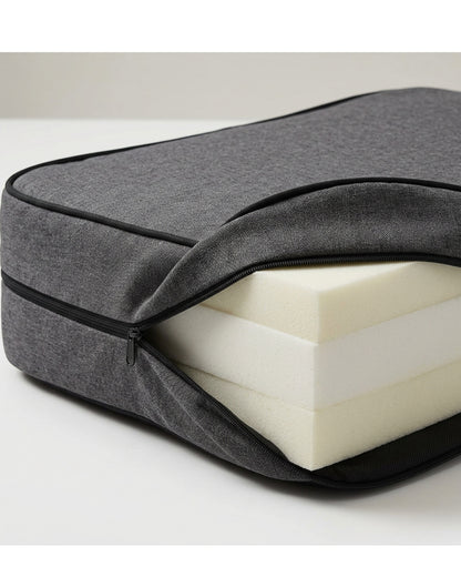 Fznex Large Layered Foam Dog Bed 110 x 80 cm Charcoal - Detail view